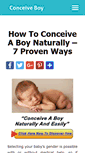 Mobile Screenshot of howtoconceiveaboynaturally.com