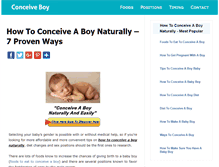 Tablet Screenshot of howtoconceiveaboynaturally.com